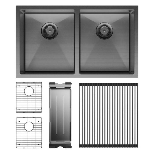 Hana 27L/27L Double Kitchen Sink Kit