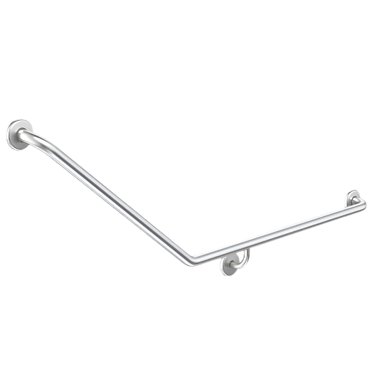 Care Support Grab Rail - 140 Degree Angled 870x700 RH - Stainless Steel