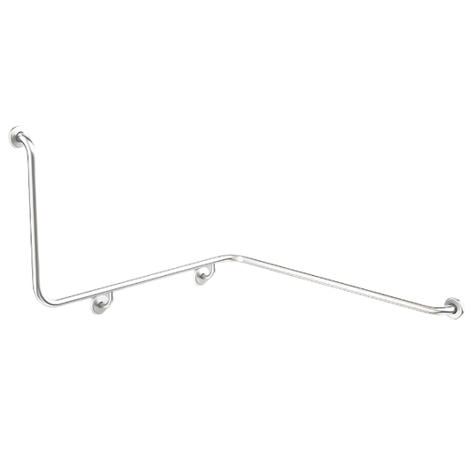 Care Support Grab Rail - 90 Degree Angled 1110x1030x600 RH - Stainless Steel