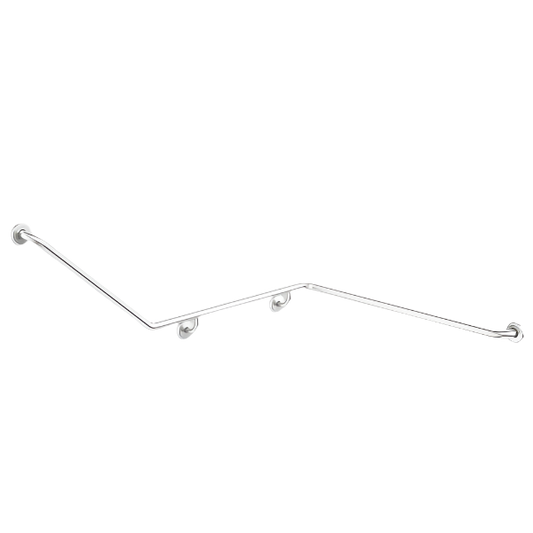 Care Support Grab Rail - 140 Degree Angled 1110x940x700 RH - Stainless Steel