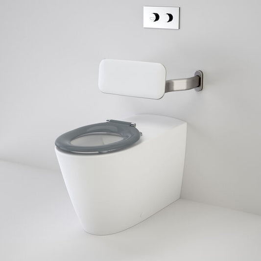 Care 800 Cleanflush® Invisi Series II® Wall Faced Suite with Backrest and Pedigree II Care Single Flap Seat - Anthracite Grey (with GermGard® Protection)