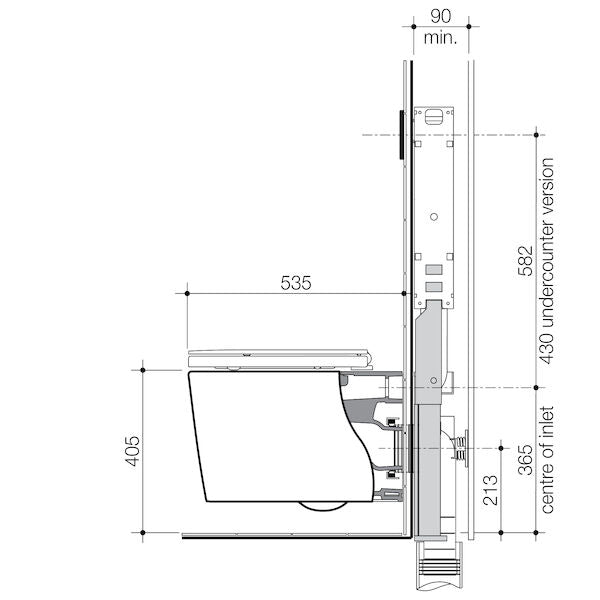 Liano Cleanflush® Wall Hung Invisi Series II® Toilet Suite UC - with GermGard®