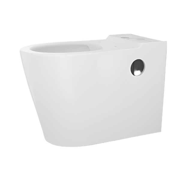 Care 660 Wall Faced Close Coupled Easy Height BE Pan with Armrest Holes GermGard®