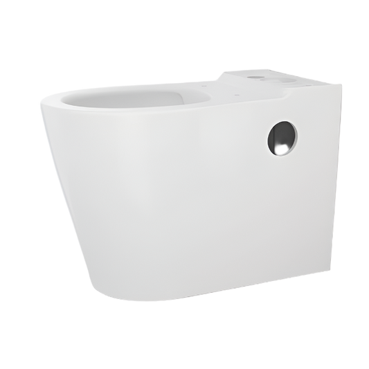 Care 660 Wall Faced Close Coupled Easy Height BE Pan with Armrest Holes GermGard®