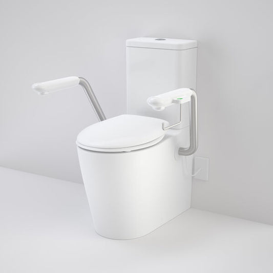 Care 660 Cleanflush WFCC Easy Height BE Suite with Nurse Call Armrests Left and Caravelle Double Flap Seat White