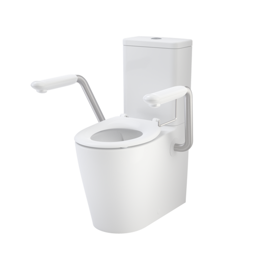 Care 660 Cleanflush WFCC Easy Height BE Suite with Armrests and Caravelle Single Flap Seat White (GermGard®)