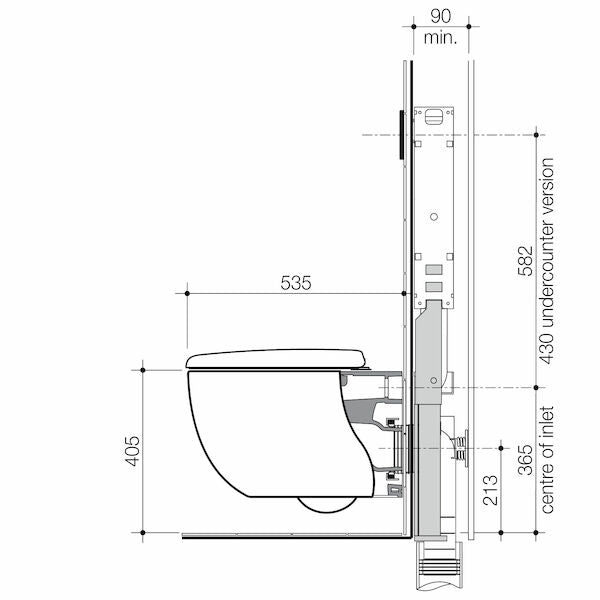 Contura II Cleanflush® Wall Hung Invisi Series II® Suite GermGard® - Matte White