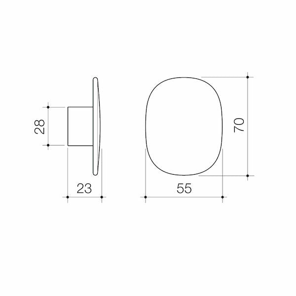 Contura II Robe Hook - Large - Chrome
