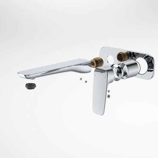 Contura II Wall Basin/Bath Mixer 180mm - Trim Kit - Chrome