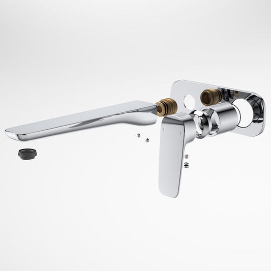 Contura II Wall Basin/Bath Mixer 220mm - Trim Kit - Chrome