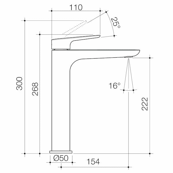 Contura II Tower Basin Mixer - Chrome