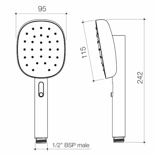 Contura II Handset - Chrome