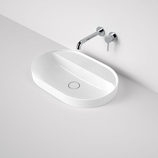 Liano II 600mm Pill Inset Basin with Tap Landing (0 Tap Hole) – White
