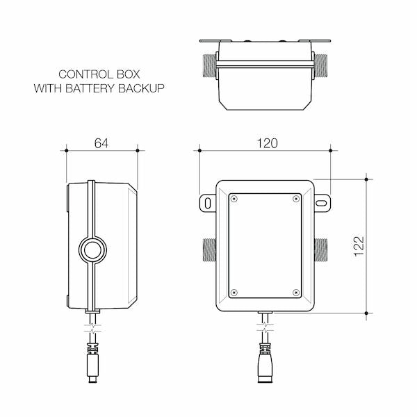 Liano II Sensor 175mm Wall Outlet Kit - Matte Black