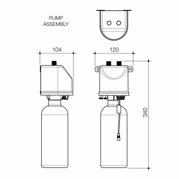 Liano II Hob Mounted Electronic Hands-free Soap Dispenser - Chrome