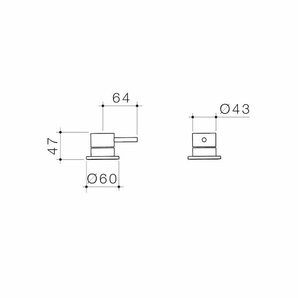 Liano II Hob Mixer - Trim Kit - Chrome