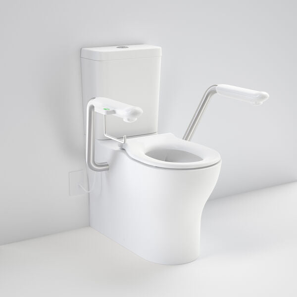 Opal Cleanflush Easy Height WFCC Suite with White Single Flap Seat and Nurse Call Armrest Right