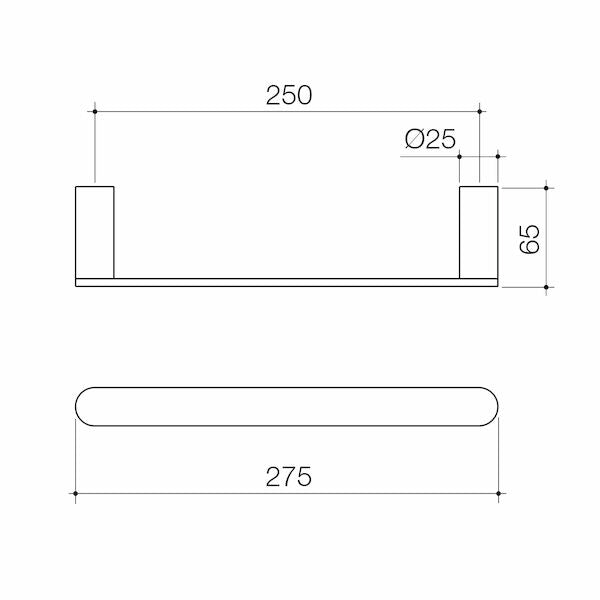 Urbane II Hand Towel Rail - Chrome