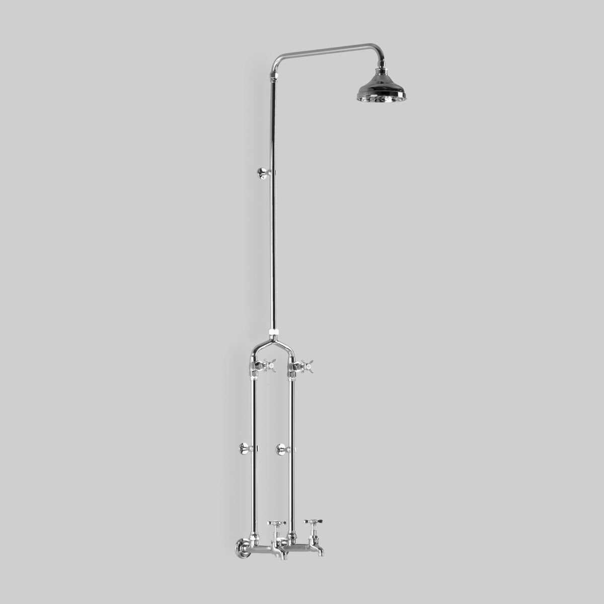 Bath/overhead shower Set w/ 150mm shower head, with extended bibs