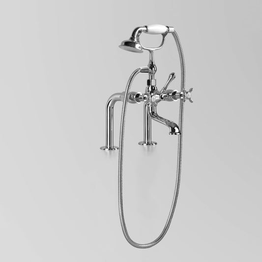 Bath Mixer & Hand Shower with Hob Mounted Standpipes