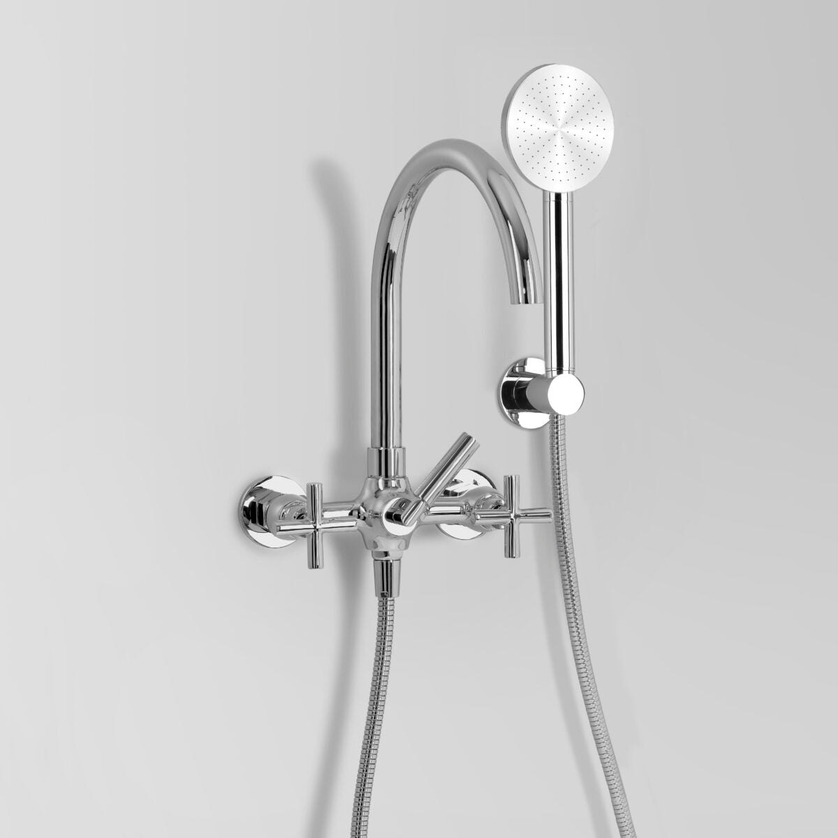 Bath mixer with Single-function hand shower wall mount