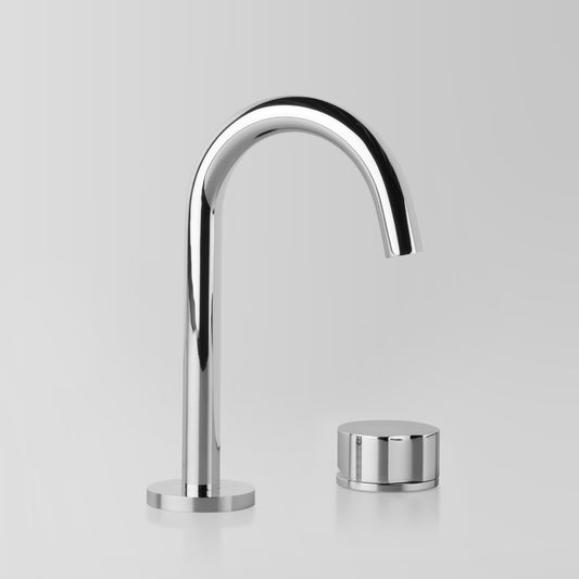 Basin Set with Volume Control Mixer, 110mm Gooseneck Swivel Spout