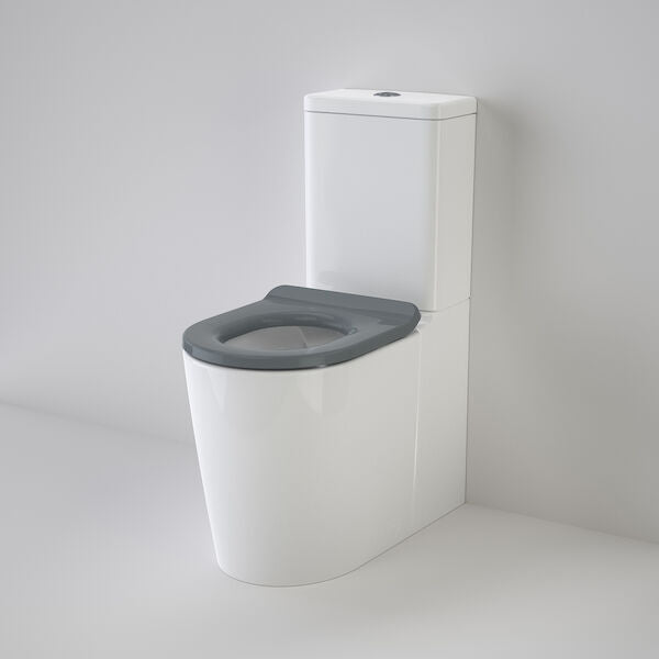 Liano Cleanflush® Easy Height Wall Faced Suite with Liano Care Single Flap Seat - Anthracite Grey (with GermGard®)
