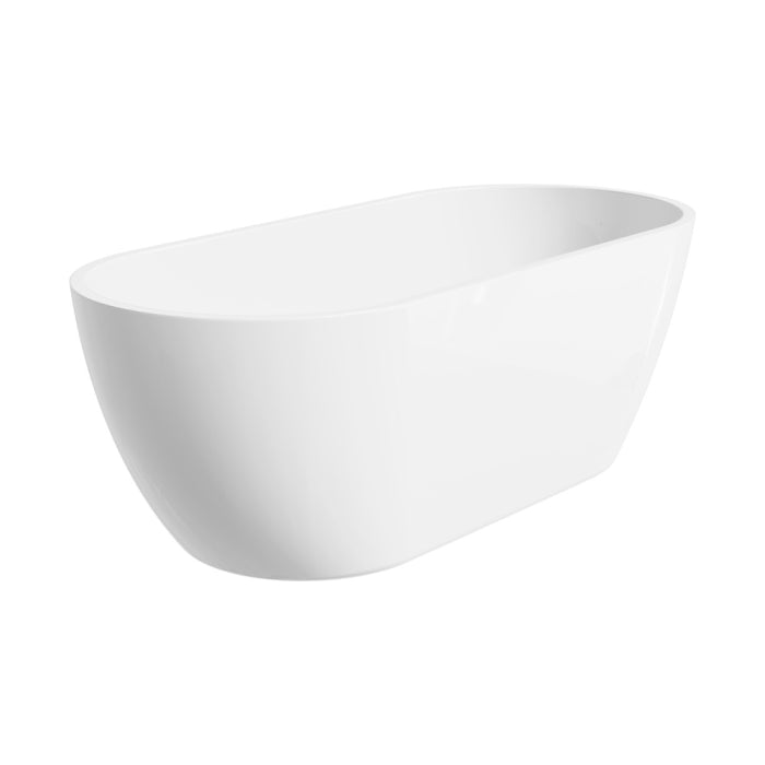 Koko Freestanding Acrylic Bath, 1680mm, Gloss White