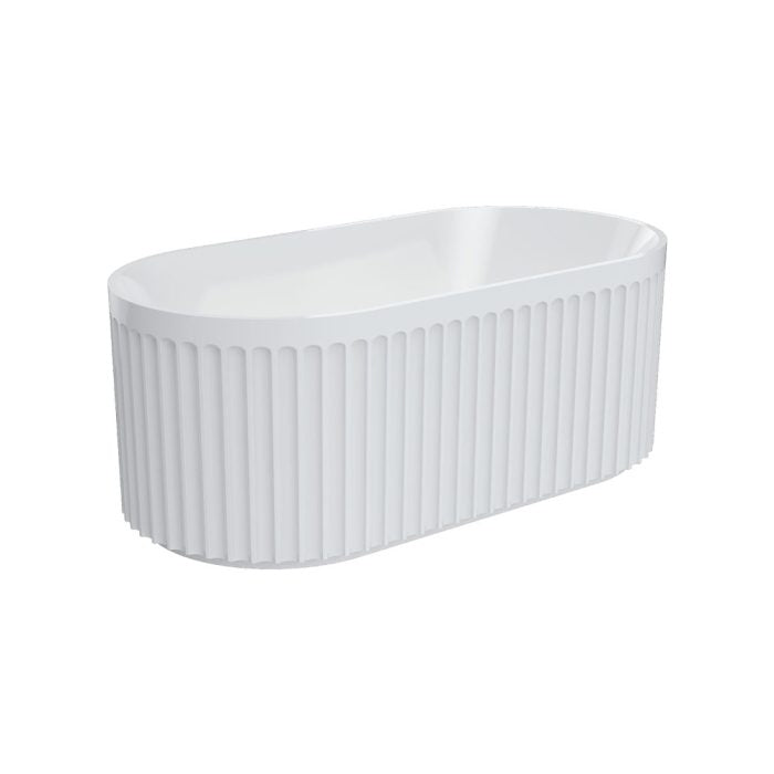 Eleanor Fluted Freestanding Acrylic Bath, 1500mm