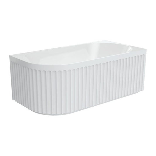 Eleanor Fluted Left-Hand Acrylic Corner Bath, 1500mm