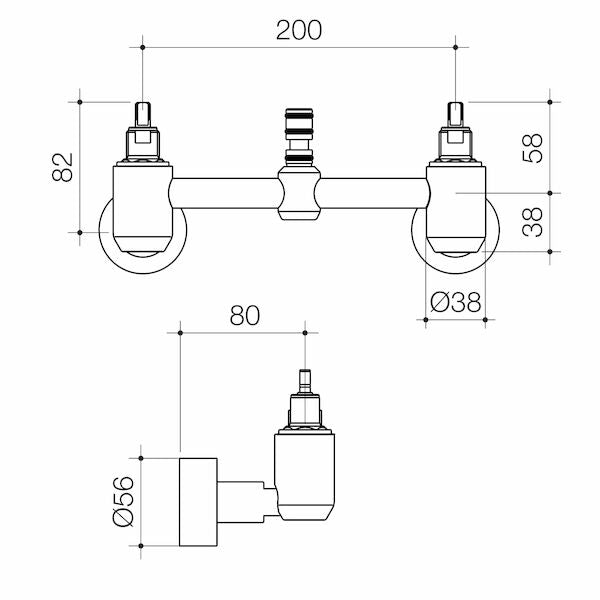 G Series+ Exposed Wall Sink Base Assembly (Lead Free)