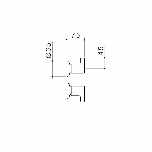 G Series+ Lever Wall Top Assembly - 45mm handles