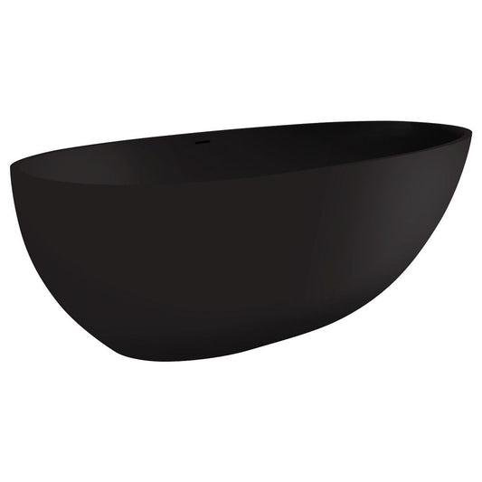 Bahama Solid Surface Bath, Matte Black, 1700mm