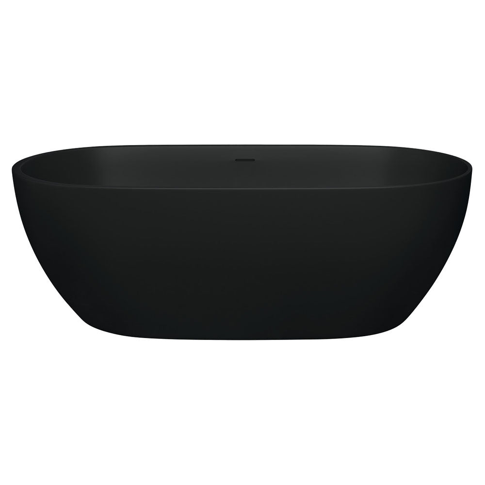 Luciana Solid Surface Bath, Matte Black, 1690mm