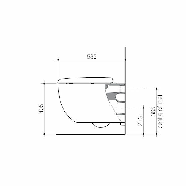 Contura II Cleanflush® Wall Hung BI 4S Pan GermGard® - Matte White