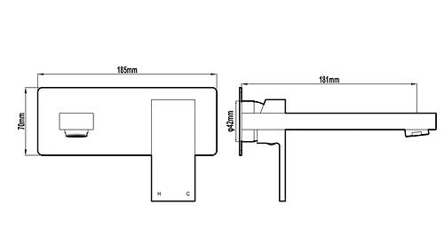 Alto Wall Basin Mixer Chrome