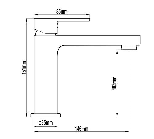 Brunetti Basin Mixer Black